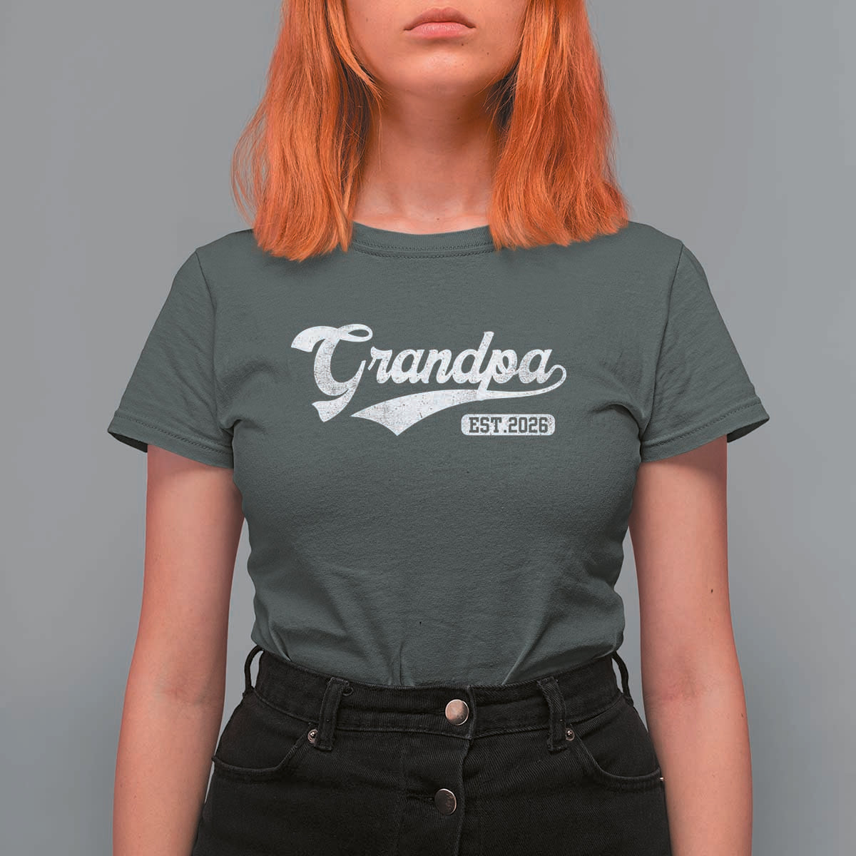 Grandpa Est 2026 T Shirt For Women New Grandpa Paternity Father's Day