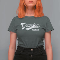 Grandpa Est 2026 T Shirt For Women New Grandpa Paternity Father's Day