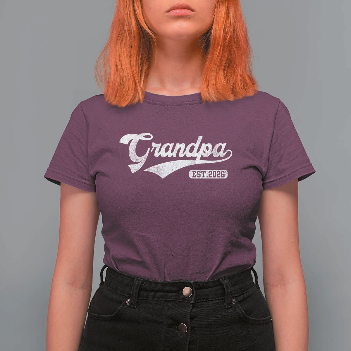 Grandpa Est 2026 T Shirt For Women New Grandpa Paternity Father's Day