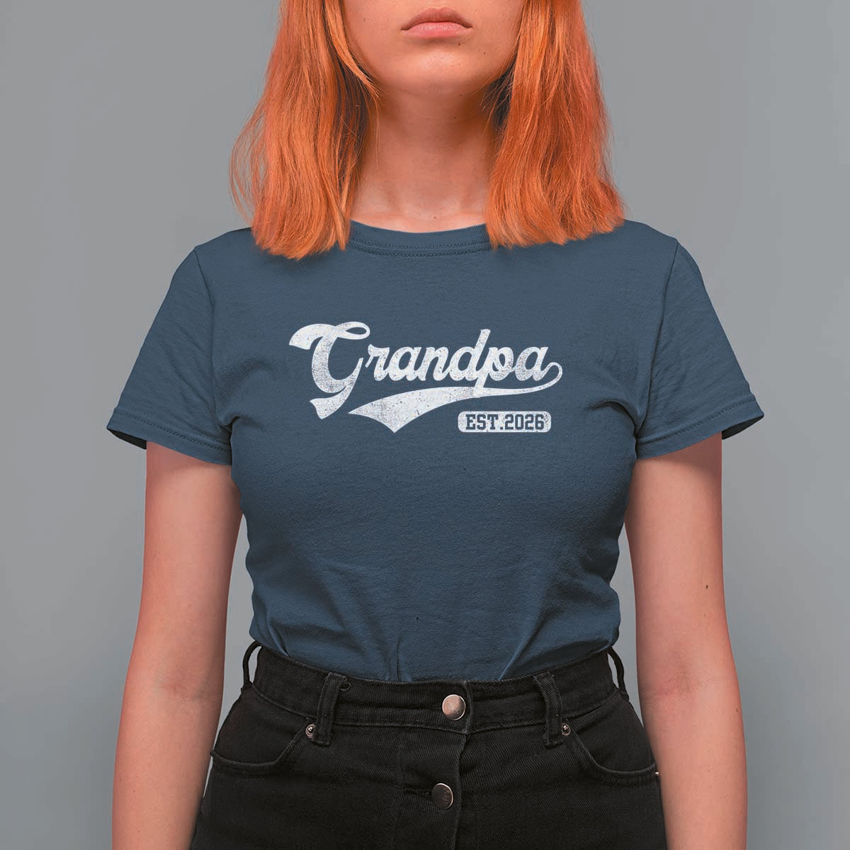 Grandpa Est 2026 T Shirt For Women New Grandpa Paternity Father's Day