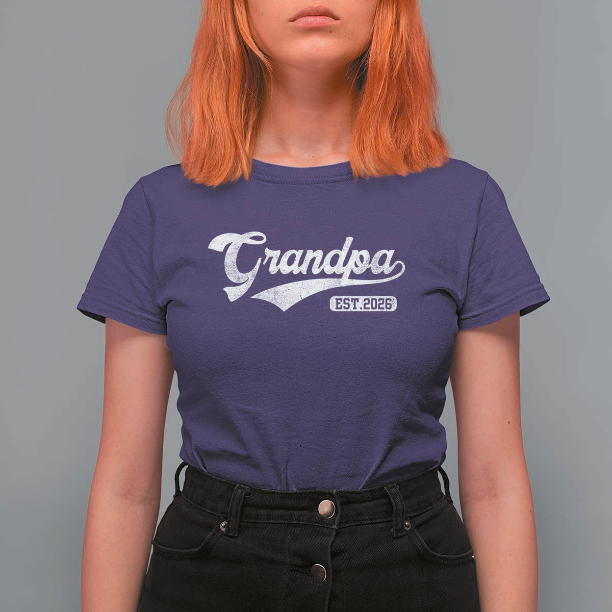 Grandpa Est 2026 T Shirt For Women New Grandpa Paternity Father's Day