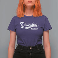 Grandpa Est 2026 T Shirt For Women New Grandpa Paternity Father's Day