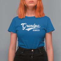 Grandpa Est 2026 T Shirt For Women New Grandpa Paternity Father's Day