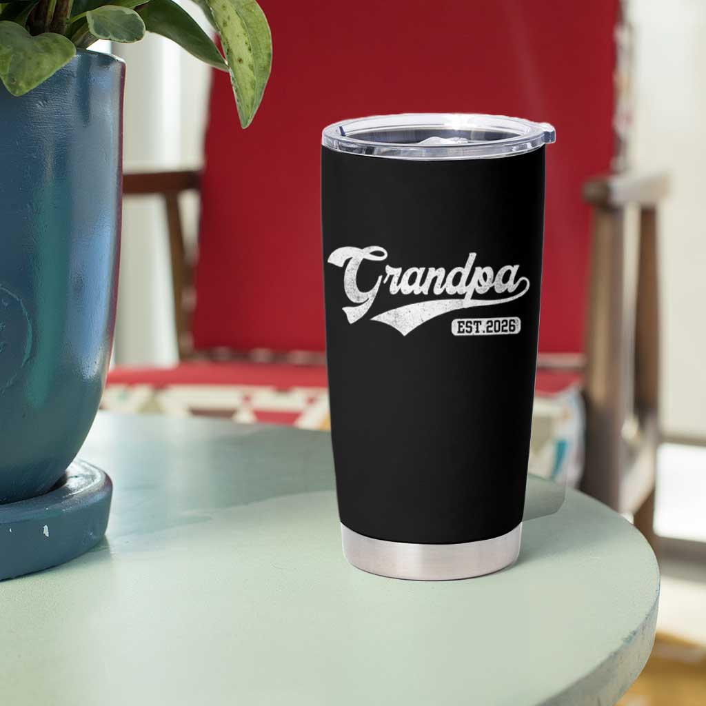 Grandpa Est 2026 Tumbler Cup New Grandpa Paternity Father's Day
