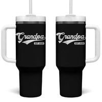 Grandpa Est 2026 Tumbler With Handle New Grandpa Paternity Father's Day