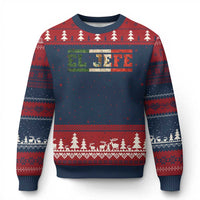 El Jefe Ugly Christmas Sweater Funny Mexican Boss Spanish Slang