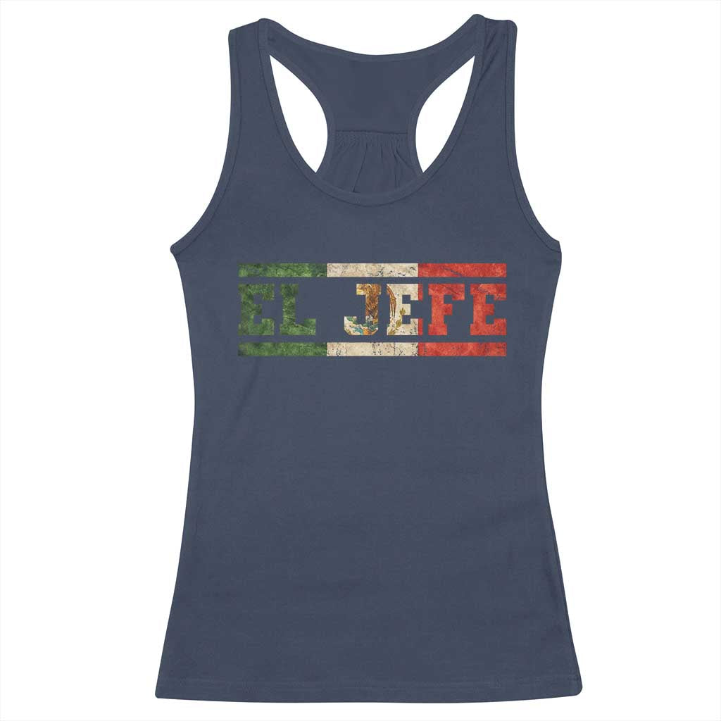 El Jefe Racerback Tank Top Funny Mexican Boss Spanish Slang