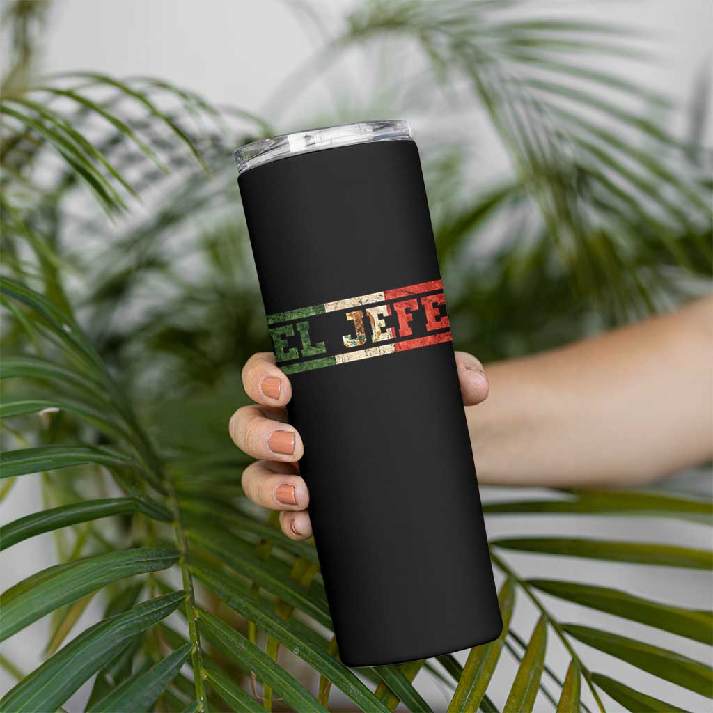 El Jefe Skinny Tumbler Funny Mexican Boss Spanish Slang