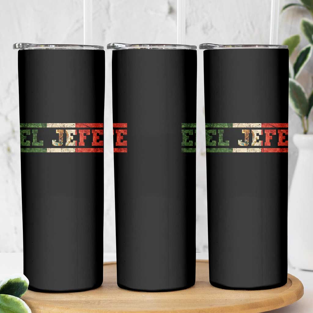 El Jefe Skinny Tumbler Funny Mexican Boss Spanish Slang