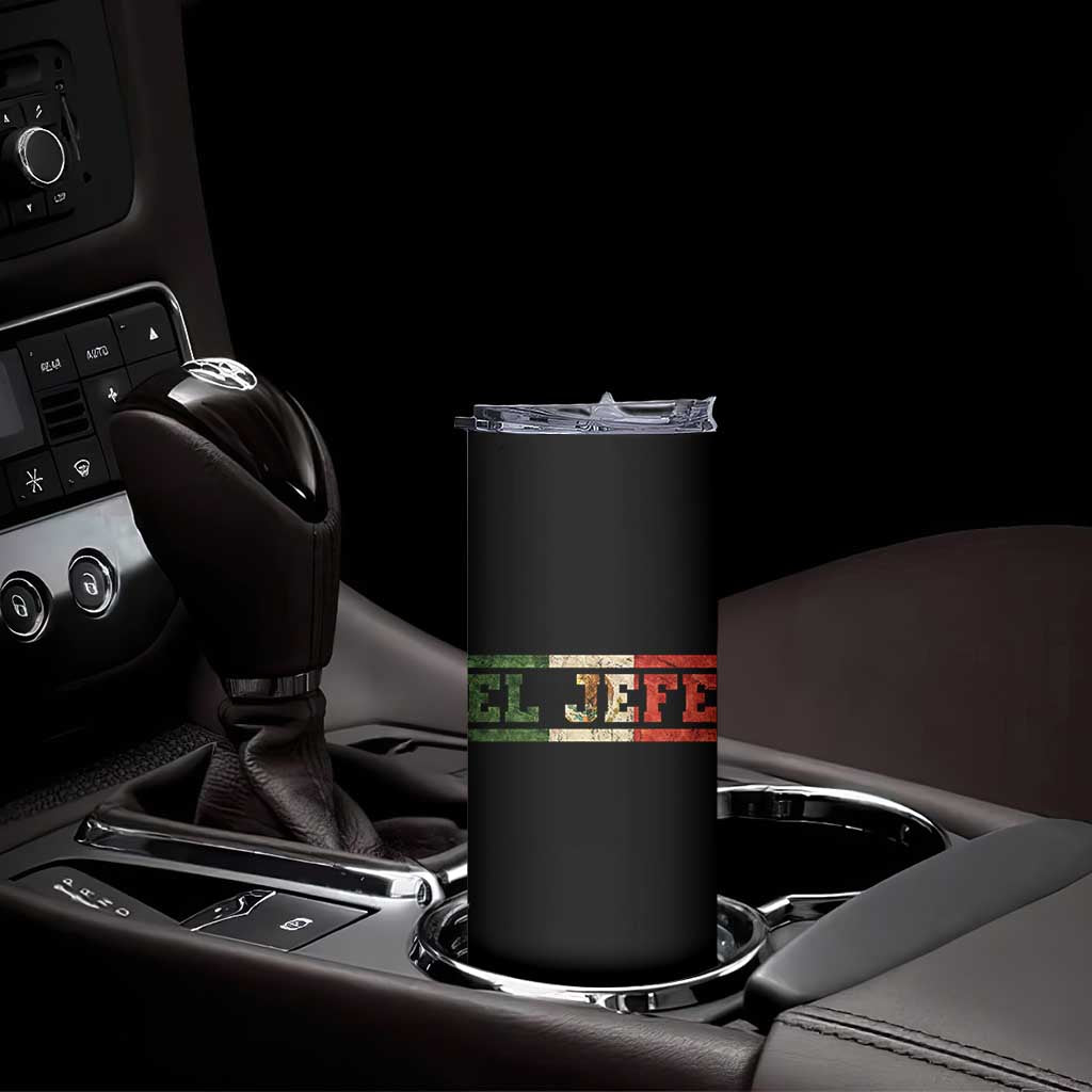 El Jefe Skinny Tumbler Funny Mexican Boss Spanish Slang