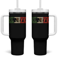 El Jefe Tumbler With Handle Funny Mexican Boss Spanish Slang