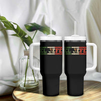 El Jefe Tumbler With Handle Funny Mexican Boss Spanish Slang