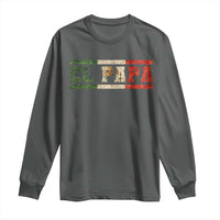 El Papa Funny Mexican Dad Long Sleeve Shirt Mexico Vintage Flag Father's Day
