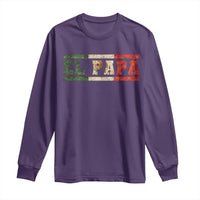 El Papa Funny Mexican Dad Long Sleeve Shirt Mexico Vintage Flag Father's Day