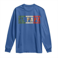 El Papa Funny Mexican Dad Long Sleeve Shirt Mexico Vintage Flag Father's Day