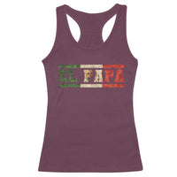 El Papa Funny Mexican Dad Racerback Tank Top Mexico Vintage Flag Father's Day