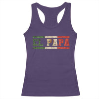 El Papa Funny Mexican Dad Racerback Tank Top Mexico Vintage Flag Father's Day