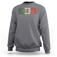El Papa Funny Mexican Dad Sweatshirt Mexico Vintage Flag Father's Day