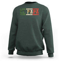 El Papa Funny Mexican Dad Sweatshirt Mexico Vintage Flag Father's Day