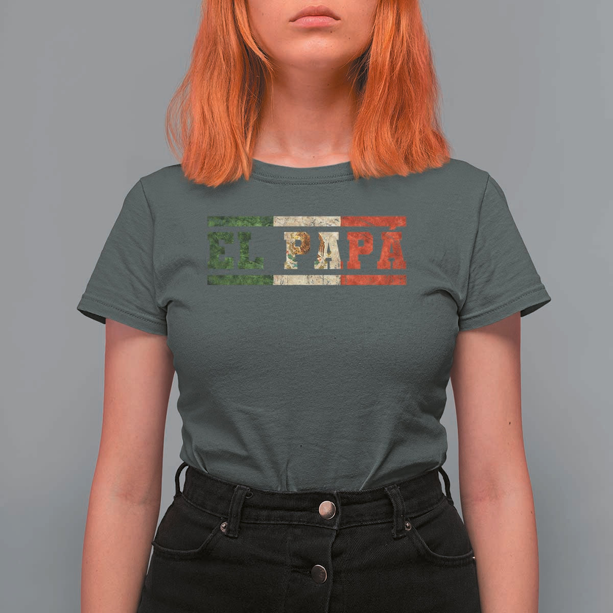 El Papa Funny Mexican Dad T Shirt For Women Mexico Vintage Flag Father's Day