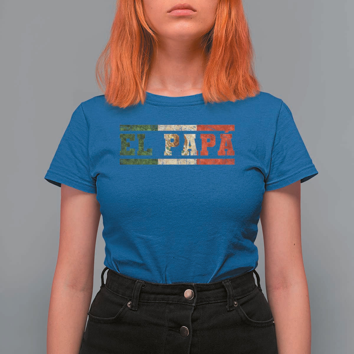 El Papa Funny Mexican Dad T Shirt For Women Mexico Vintage Flag Father's Day