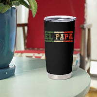 El Papa Funny Mexican Dad Tumbler Cup Mexico Vintage Flag Father's Day