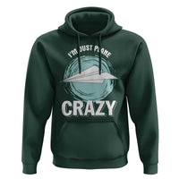 Funny Paper Plane Hoodie I'm Just Plane Crazy Pilots - Wonder Print Shop