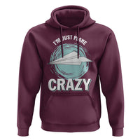 Funny Paper Plane Hoodie I'm Just Plane Crazy Pilots - Wonder Print Shop