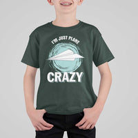 Funny Paper Plane T Shirt For Kid I'm Just Plane Crazy Pilots - Wonder Print Shop