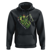 Horse Racing Hoodie This Is My Lucky Shirt Equestrian Four Leaf Clover - Wonder Print Shop