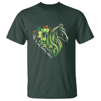 Horse Racing T Shirt This Is My Lucky Shirt Equestrian Four Leaf Clover - Wonder Print Shop