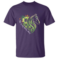 Horse Racing T Shirt This Is My Lucky Shirt Equestrian Four Leaf Clover - Wonder Print Shop