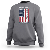 A Coaching Legend Has Retired Sweatshirt Vintage American Flag - Wonder Print Shop