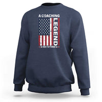 A Coaching Legend Has Retired Sweatshirt Vintage American Flag - Wonder Print Shop