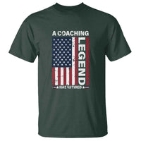 A Coaching Legend Has Retired T Shirt Vintage American Flag - Wonder Print Shop