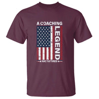 A Coaching Legend Has Retired T Shirt Vintage American Flag - Wonder Print Shop