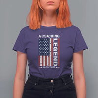 A Coaching Legend Has Retired T Shirt For Women Vintage American Flag - Wonder Print Shop