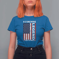 A Coaching Legend Has Retired T Shirt For Women Vintage American Flag - Wonder Print Shop