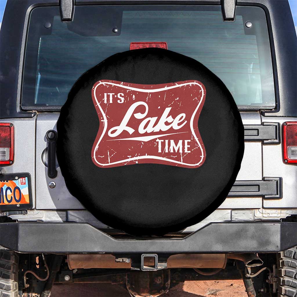 Funny It's Lake Time Spare Tire Cover Lake Life Summer Vacation
