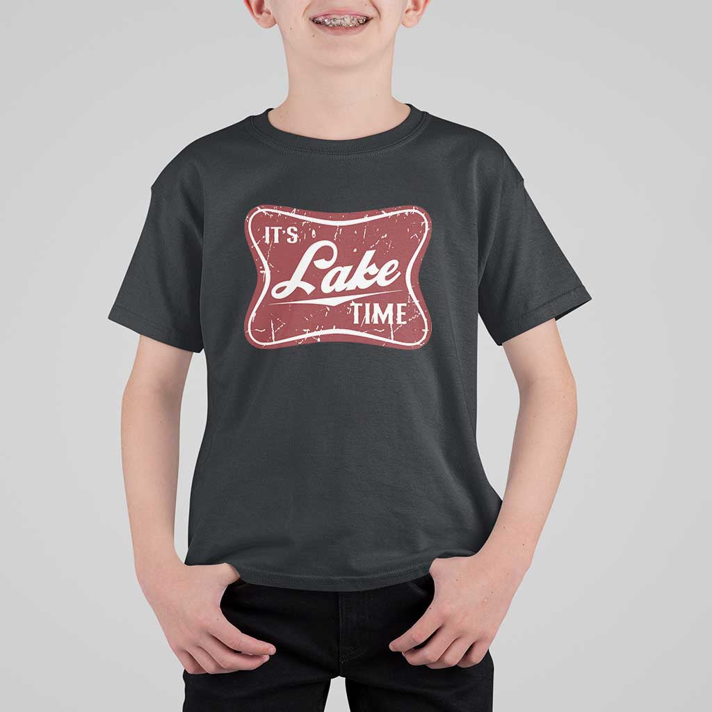Funny It's Lake Time T Shirt For Kid Lake Life Summer Vacation