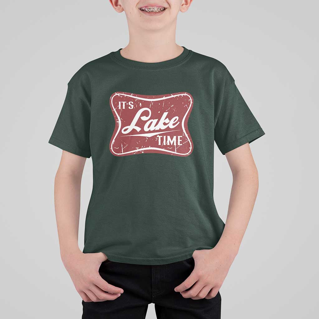 Funny It's Lake Time T Shirt For Kid Lake Life Summer Vacation