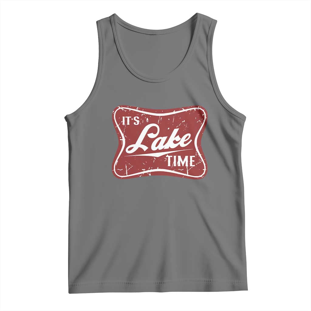 Funny It's Lake Time Tank Top Lake Life Summer Vacation