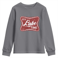 Funny It's Lake Time Youth Sweatshirt Lake Life Summer Vacation