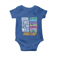 Funny Bruh This Year Was Goated No Cap Baby Onesie Last Day Of School - Wonder Print Shop