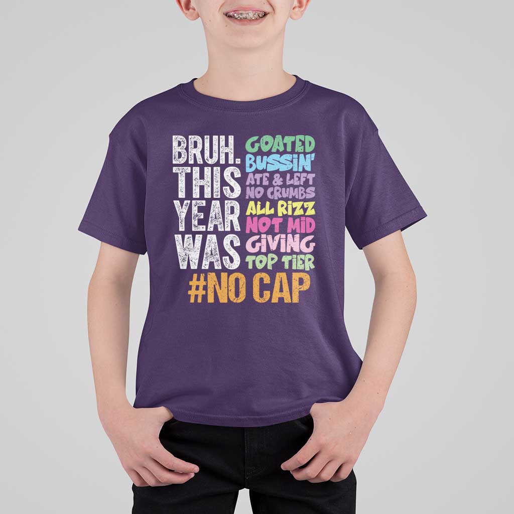 Funny Bruh This Year Was Goated No Cap T Shirt For Kid Last Day Of School - Wonder Print Shop