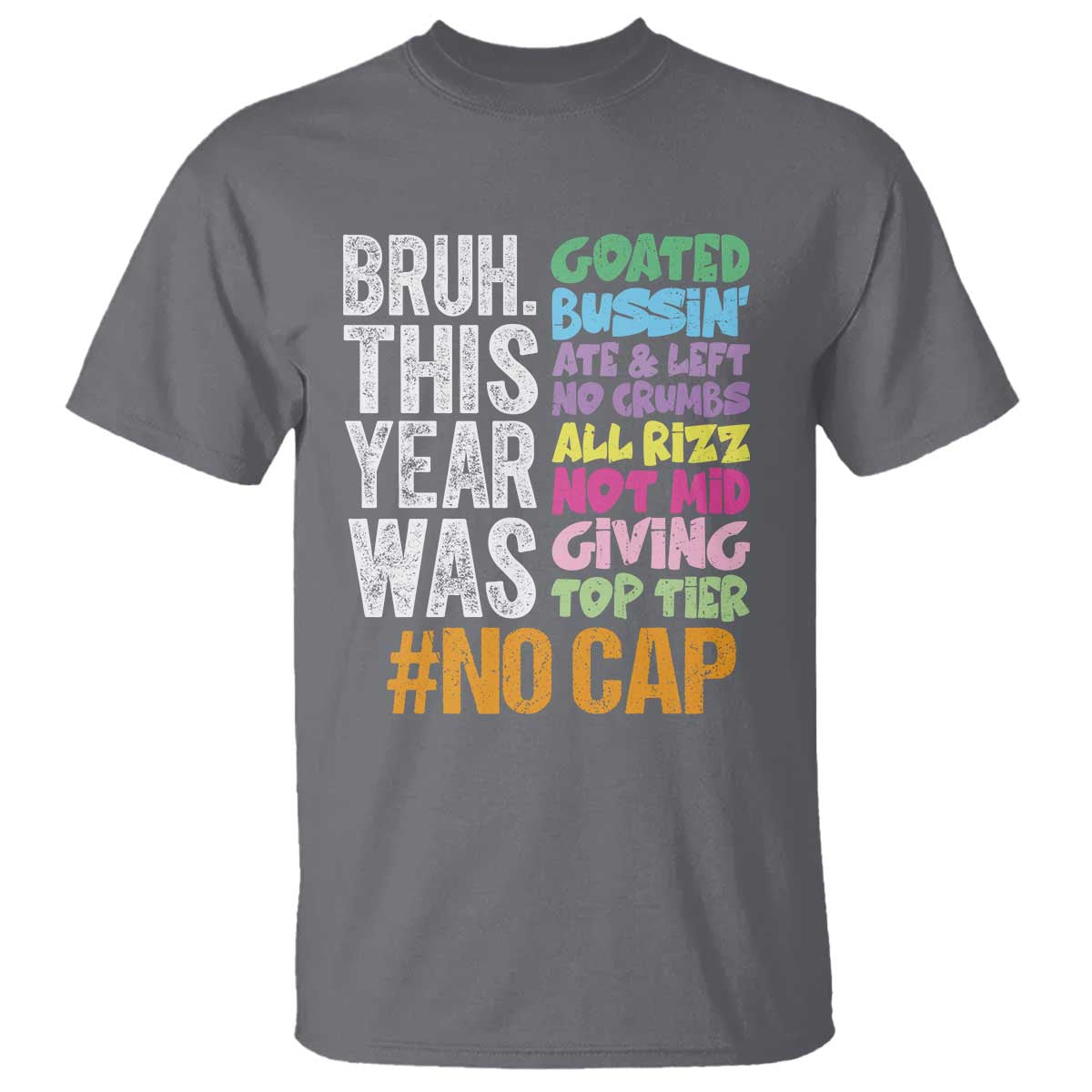 Funny Bruh This Year Was Goated No Cap T Shirt Last Day Of School - Wonder Print Shop