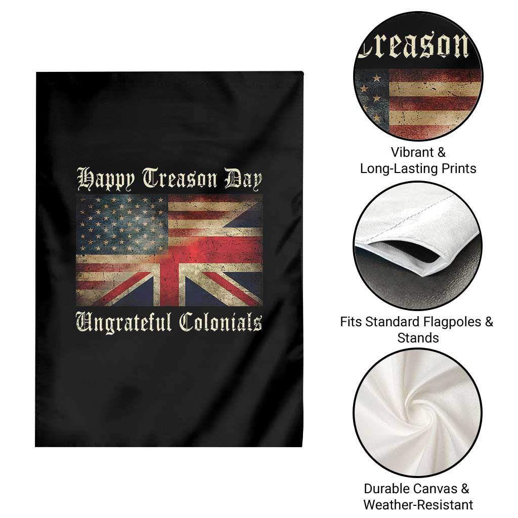 Funny Happy Treason Day Ungrateful Colonials Garden Flag July 4th British Flag - Wonder Print Shop