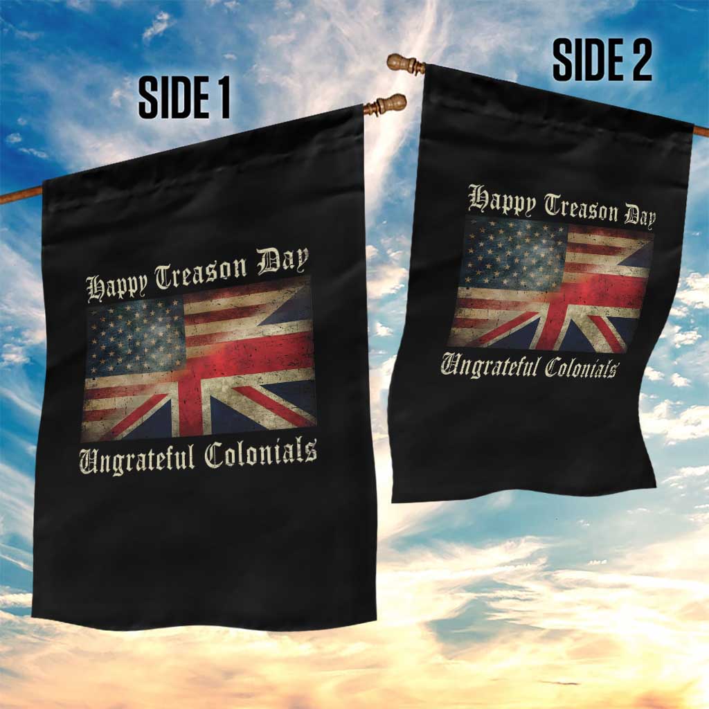 Funny Happy Treason Day Ungrateful Colonials Garden Flag July 4th British Flag - Wonder Print Shop