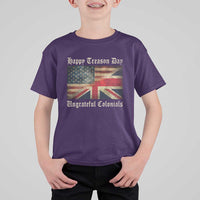 Funny Happy Treason Day Ungrateful Colonials T Shirt For Kid July 4th British Flag - Wonder Print Shop