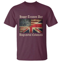 Funny Happy Treason Day Ungrateful Colonials T Shirt July 4th British Flag - Wonder Print Shop